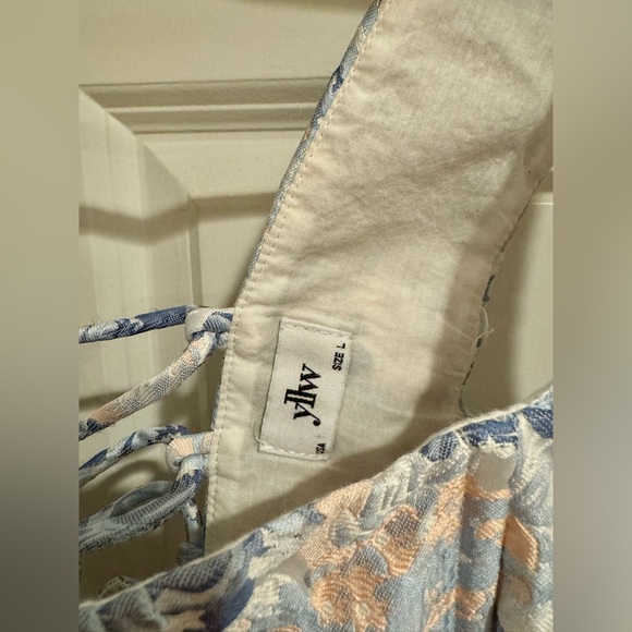 YLLW The Label Blue Floral Corset Top & Miniskirt// Size Large - Picture 7 of 11